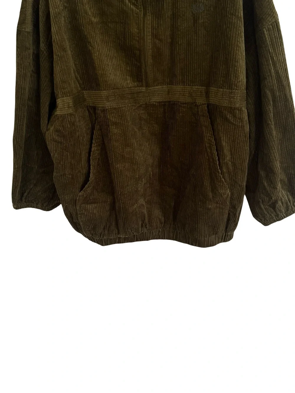 Lucy & Yak Green Hiezu Corduroy 1/4 Zip Pullover Jacket inFir Green NWT XL